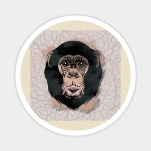 Chimpanzee Ink Splash Magnet